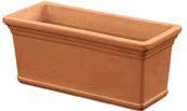 AnaParra Lote de 2un. de Jardineras de Barro clásicas Superior de 65x25x21cm.