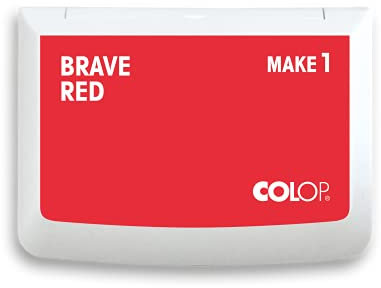 COLOP MAKE 1 Stempelkissen, brave red, 50 x 90 mm, Kissen für traditionelle Handstempel und Kreativstempel