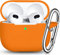 R-fun AirPods 3 Case Cover,Silicona Accesorios de Protección de la Piel con Llavero Compatible con Apple AirPods 3 ª Generación 2021 para Las Mujeres Hombres Niñas Niños, Naranja