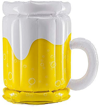 Boccale di birra gonfiabile, Refrigeratore estivo, Galleggiante per piscina per tazze da birra, Decorazioni per bar per feste in spiaggia