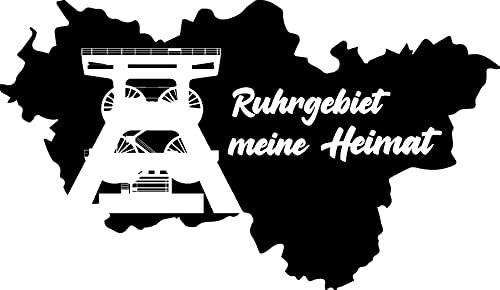 Wandtattoo: 'Ruhrgebiet' – Der Pott //Farbe und Größe (Schwarz - 1050 mm x 600 mm)