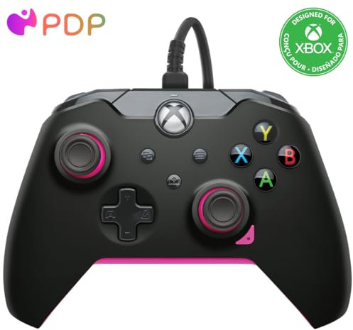 PDP Wired mando Gaming Fuse Black for Xbox Series One|X|S, Gamepad, Officially Licensed
