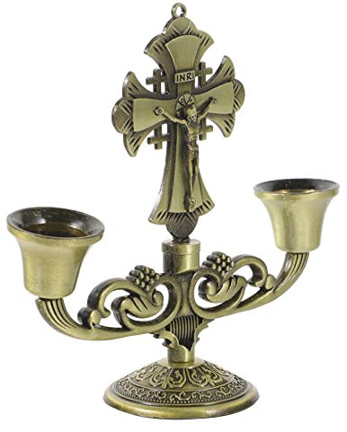 BESPORTBLE Doppel Kerzenhalter Vintage Design -Legierung Tafelaufsatz für Dekorative