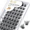 B&Q Einzelne Wimpern 72 Stück DIY für Anfänger - Wiederverwendbare Fluffy Wimpern für Wimpernverlängerung (NM, C-14 mm)