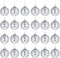Spiegelkugel,24Pcs Discokugel,3cm Silberne Hängekugel,Silber Discokugel,Silberne Spiegelkugeln,Spiegel Discokugeln,Klein Spiegelkugel,bruchsicher Weihnachtsdekorationen Baumkugeln