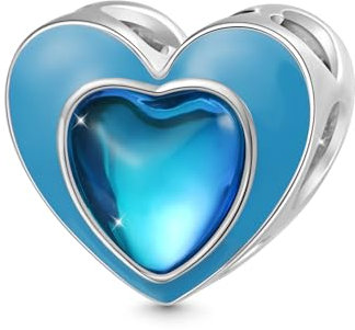 GNOCE Charm Anhänger Kleiner schwarzer Drache Anhänger 925 Sterling Silber Charm Fit Alle großen Marken von Armband/Halskette (Blau)
