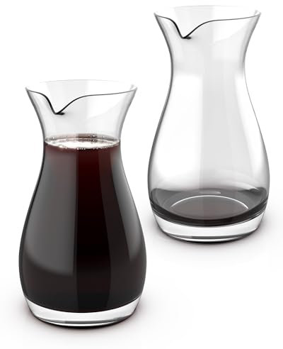 Mini-Karaffen, Mini-Weinkaraffen Einzelnes Portion, Glas Weinkaraffen Set, Glas Mini-Karaffen Dekanter Kleine Einzelne Weinkaraffe (Set of 2 (350ml) Y)