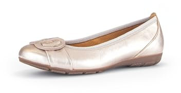 Gabor Rosta Womens Ballet Pumps 7 UK Puder Satin Met