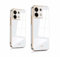PEIYE Hülle für Xiaomi Redmi Note 13 5G, Stoßfeste Bumper Silikon Schutzhülle, Weiche TPU Handyhülle mit Glänzender Oberfläche & Goldenen Kanten, Cover Case, Weiß