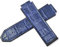 ORKDFJ Lederarmband für Hublot-Serie, 25 mm, Sportarmband, Ersatzarmband, Schwarz / Blau, 25-19mm, Achat