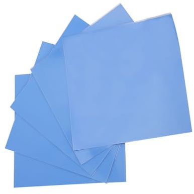 JTLB Lot de 5 feuilles de conductivité thermique en silicone pour processeur graphique 100 x 100 x 0,5 mm 1,5 W/m-k