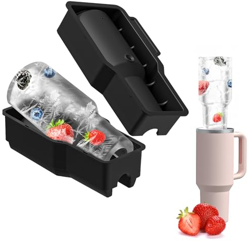 Ice Cube Tray for Stanley Cup, Stanley Ice Mold for Stanley Tumbler 30-40 Oz, Stanley Ice Tray for Chilling Juice Cocktails Whiskey Coffee(Black)