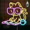 VYXIN Chat Neon Mural Néon Panneau En Forme - Neon Chambre Décoration Murale Pour Chambre à Coucher, Salle De Classe, Bibliothèque, Salle De Lecture, Cadeau