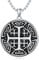 HARMONY BOLA Jerusalem Kreuz Halskette für Herren 925 Sterlingsilber Kreuzfahrer Jerusalem Kreuz Anhänger Christlicher Schmuck Geschenke für Männer Jungen Väter Ehemänner