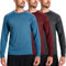 E-LIINJOYE 3 Pack Men's Quick Dry Long Sleeve T Shirts Breathable Sport Running Gym Tops UV Sun Protection Fishing Shirts,4XL 3P2