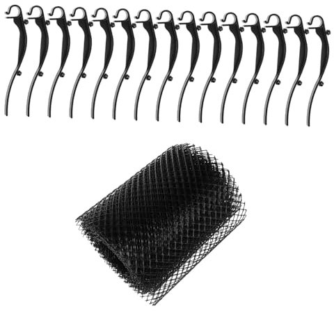 ANDRESLAD Gutter Mesh Guard Downspouts Gutter Guard Mesh Leaf Guard Mesh Plastic Mesh Cover Gutter Protector for Drainage 16cm 6m Long