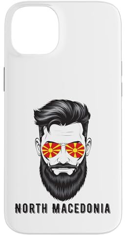 iPhone 14 Plus Macedonian Man North Macedonia Patriotic Macedonia Flag Case