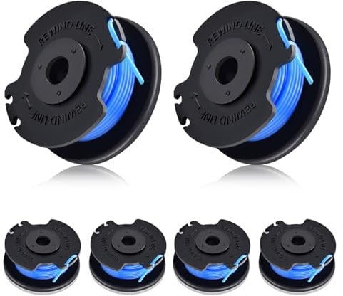 CHIHOLEN 6pcs Strimmer Spool Compatible with Ryobi RAC124 AC14RL3A, Replacement Strimmer Wire for Ryobi One+ 18V 24V 40V Strimmer, Ø1,65mm 3,4m (6 Spool)