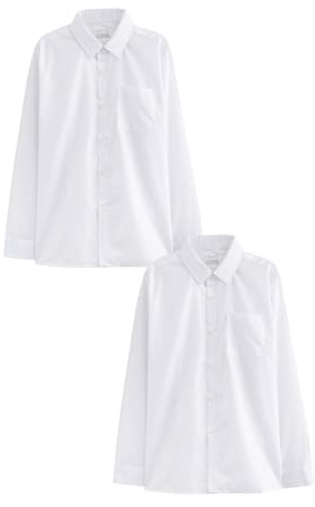 NEXT Jungen Langarmhemden mit Klettverschluss, 2er-Pack 98-176