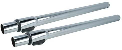 vhbw 2x Staubsaugerohr kompatibel mit Rowenta RO 4721 FA 411 | RO 4721 FA 410, RO 4721 FB 410 Staubsauger - 32mm Anschluss, 58 - 96cm verchromt