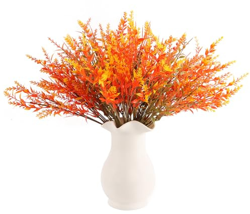 msymsyu Künstliche Herbstblumen 8 Bündel Kunstblumen Herbst Blumenstrauß 36cm Kunstblumenstrauß Künstlich Herbstblumen für die Dekoration von Wohnräumen Büros und Hochzeiten