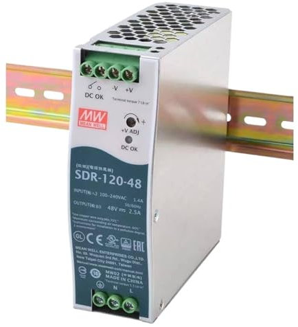 BJKYTMLM SDR-120-48 120W 48V 2.5A Fuente de alimentación conmutada de Carril DIN Industrial de Salida única Industrial