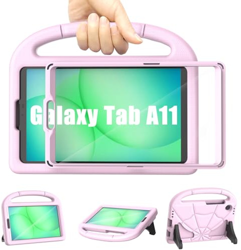 Funda infantil para Samsung Galaxy Tab A11 8,7 pulgadas 2025/Galaxy Tab A9 de 8,7 pulgadas 2023 con protector de pantalla, Patamiyar antigolpes Samsung A11/A9 Tablet Funda con asa Soporte para Galaxy