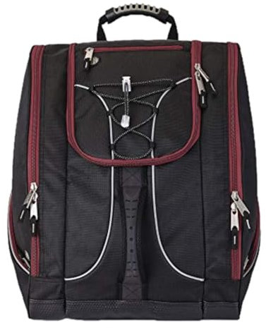 Athalon Tasche und Rucksack Snowboard - Hält alles - (Skischuhe, Helm, Brille, Handschuhe), MaroonZip/Schwarz, One Size