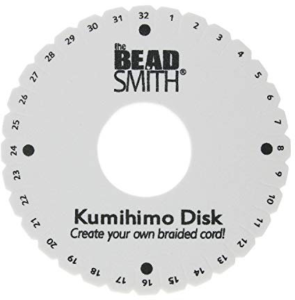 The Beadsmith Round Kumihimo Disk, 6 inch Diameter, 3/8” Thick Dense Foam, Jewelry Tools for Braiding, 1 disks