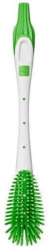 MAM Soft Brush Flaschenbürste mit extra-weichen Borsten, Bürste passend für Jede Flaschenform, mit spezieller Saugerbürste für die Reinigung von Saugern, gelb