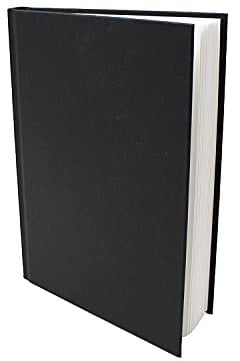 Artway Studio - Gebundenes A5-Skizzenbuch - Hochformat - 92 Seiten/46 Blätter aus 170 gsm Papier - Schwarzes Skizzenbuch mit festem Einband, Schwarz