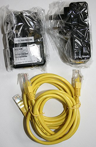 D-Link PAIR/2 DHP-300AV Powerline Adapters with Ethernet Cables