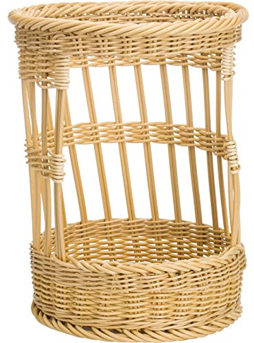 Westmark Baguette-/Präsentationskorb, geeignet für Ladenbau/-einrichtung, Bäckerei, Hotel, Gastronomie, ca. Ø30 x 38 cm, Synthetik Faser, Saleen Edition, Hellbeige, 02080830101