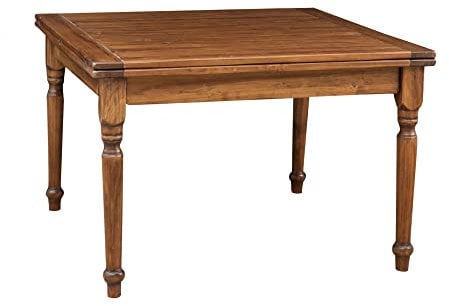 Biscottini Esstisch ausziehbar 120 x 120 x 80 cm | Esstisch | Küchentisch im Landhausstil | Gartentisch ausziehbar | Esszimmertisch Holz