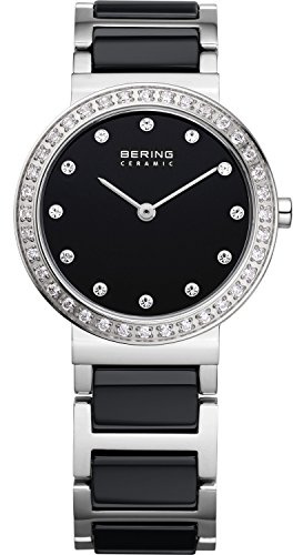 Bering Damen Quarz Uhr | Armbanduhr 29 mm Edelstahlgehäuse und Zifferblatt |Milanaisearmband | Saphierglas | 5 ATM | 10729