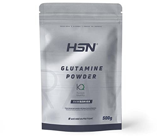 Glutamina Kyowa - Máxima Pureza - en Polvo de HSN | Sin Sabor 500 g = 100 Tomas por Envase 100% Pura L-Glutamina Micronizada | No-GMO, Vegano, Sin Gluten