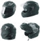 Casque Modulable Moto Transformable Visière Pare Soleil Mat Noir M