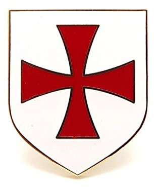 Patch Nation Ritter Templer Kreuzritter Rotes Kreuz Weiß Schild Anstecknadel Abzeichen