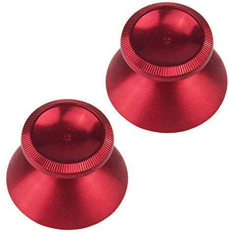 Per Xbox 360 joystick analogico thumbsticks Thumb Sticks fungo Cap aluminum metal material Red