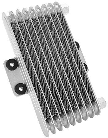 KIMISS 125ml Radiador de enfriamiento del enfriador de aceite del motor de Aluminio para Motocicleta Dirt Bike ATV(plata)