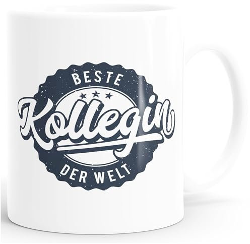 MoonWorks® Kaffee-Tasse Beste Kollegin der Welt Geschenk-Tasse weiß unisize