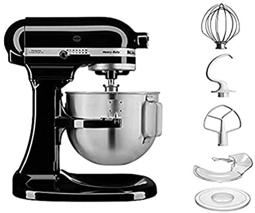 KitchenAid 5KPM5BOB Heavy Duty-Máquina de Cocina (4,8 L), ónix negro
