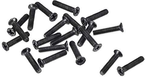 sourcing map M2.5 x 12mm Phillips Screw Fastener Black for Laptop PC TV Fan Switch 150pcs