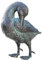 IDYL Bronze-Skulptur Eine Ente die Sich wäscht | 23x11x21 cm | Tierfigur aus Bronze handgefertigt | Gartenskulptur oder Teich-Dekoration | Hochwertiges Kunsthandwerk | Wetterfest