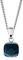 Qudo Firenze Kette silber mit farbigem Anhänger 45cm lang (london blue)