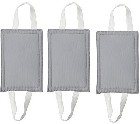 Angoily Lot de 3 butoirs de porte réutilisables pour bébé, bonne nuit de sommeil, réduction du bruit, fenêtre de chambre d'enfant - Gris