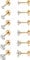 MILACOLATO 6 Pairs Flat Back Earrings Gold 18G Hypoallergenic 316L Stainless Steel Round Cubic Zirconia Stud Earring for Women Men Screwback Studs Cartilage Helix Ear Piercing