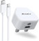 Avoalre 20W iPhone Fast Charger Cable and Plug PD3.0 2-Port USB C Fast Charger with A 2m USB C to Lightning Cable for iPhone 14 13 12 11 Pro Max Mini XR XS X SE 2020 8 Plus iPad Pro AirPods