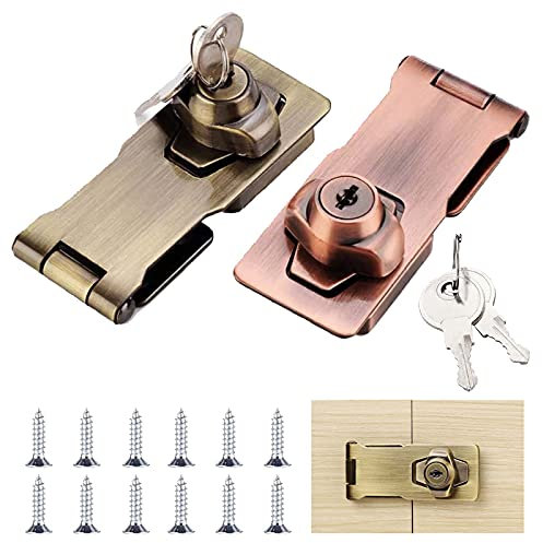 Cassetto Armadio Serrature Con Lucchetto 2 Pezzi Hasp Con Lucchetto E Chiave Serrature Con Lucchetto Hasp Chiusura Hasp Con Chiave Lucchetto Hasp Per Porte Da Garage, Casse Di Legno