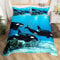 Killerwal Bettwäsche Sets Orcinus Orcas Trösterbezug Die Unterwasserwelt Quallen Bettbezug Set für Kinder Jungen Mädchen Tiefseetiere Marine Life Bettbezug 2 Stücke Kinderzimmer Dekor 135x200